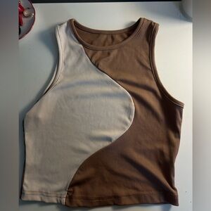 Brown and Tan Tank Top 🤎